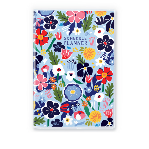 A5 Monthly Planner - Floral in blue