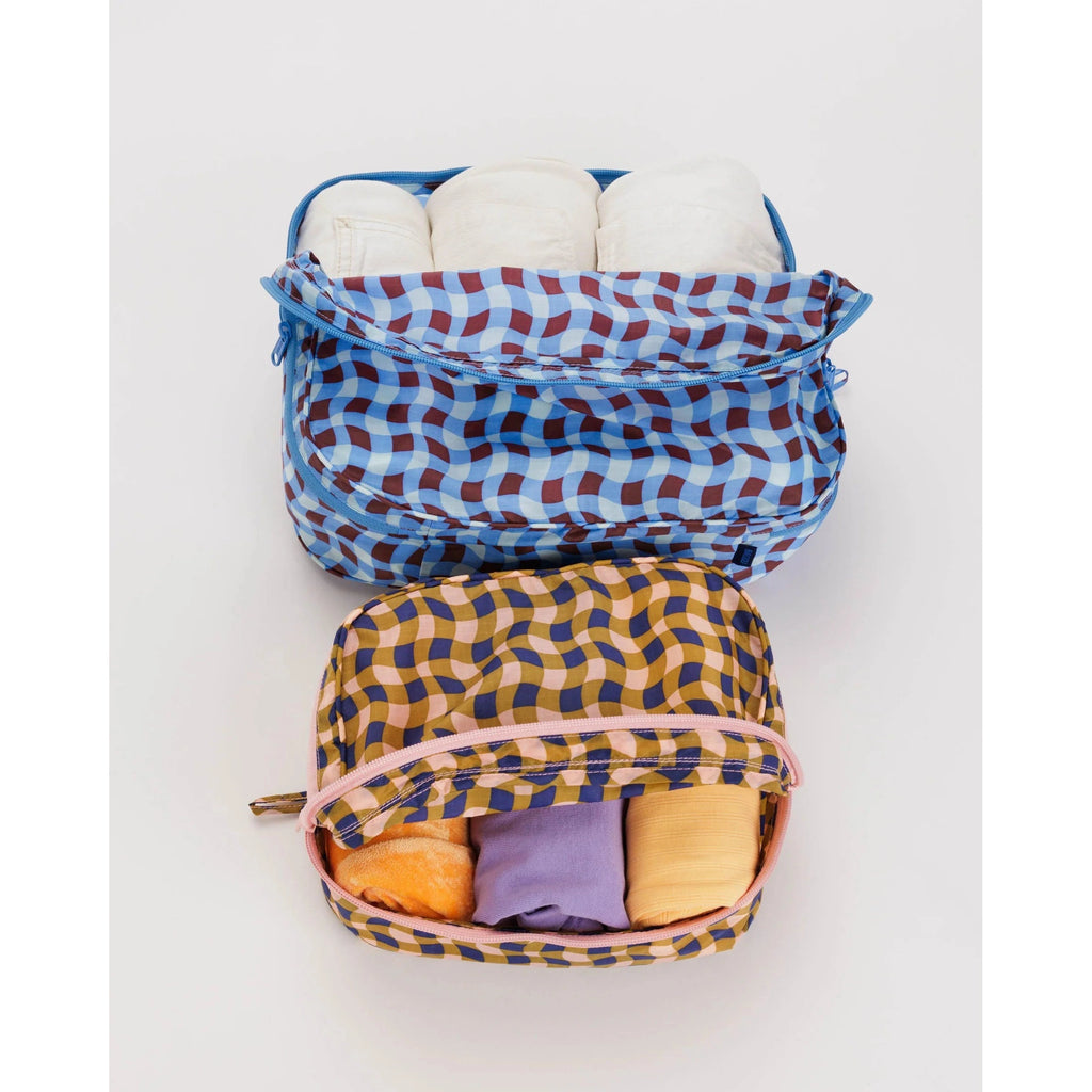 Baggu Packing Cube Set Wavy Gingham — PaperMarket