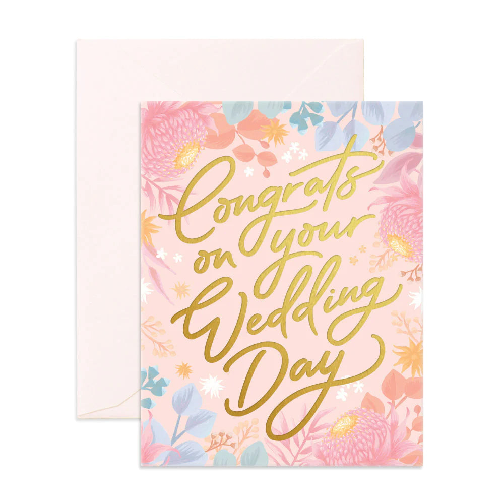 Fox And Fallow Greeting Card Congrats Wedding Day — Papermarket 6479