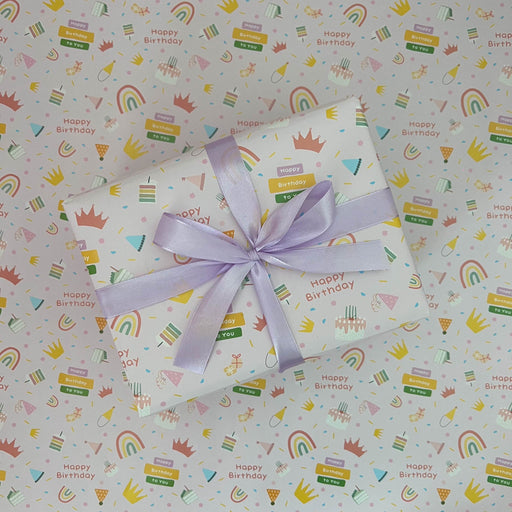 Gift Wrapping Paper Roll 3 Sheets - Birthday Party