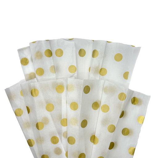 Gift Wrapping Tissue Paper (5 Sheets) - Gold Dots