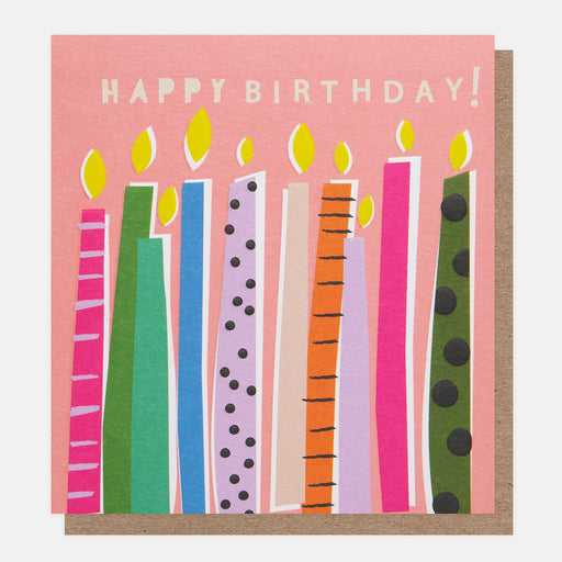Greeting Card - Offset Happy Bday Multi Candle