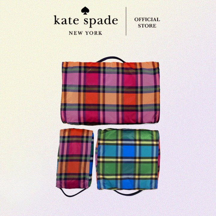 Kate Spade Packing Cube Set Grand Plaid Duo PaperMarket