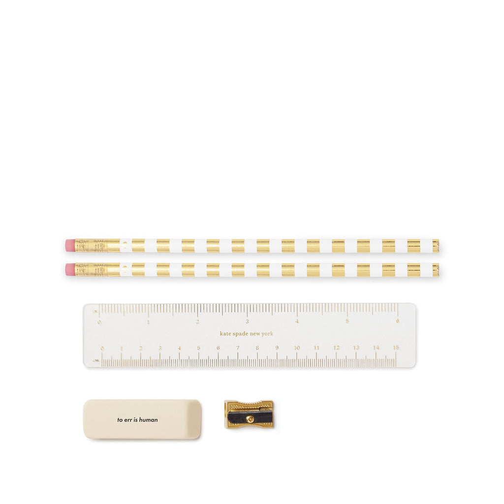 Kate Spade Pencil CaseNavy Painted Stripe — PaperMarket