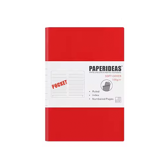 Softcover A6 Notebook Lined - Red