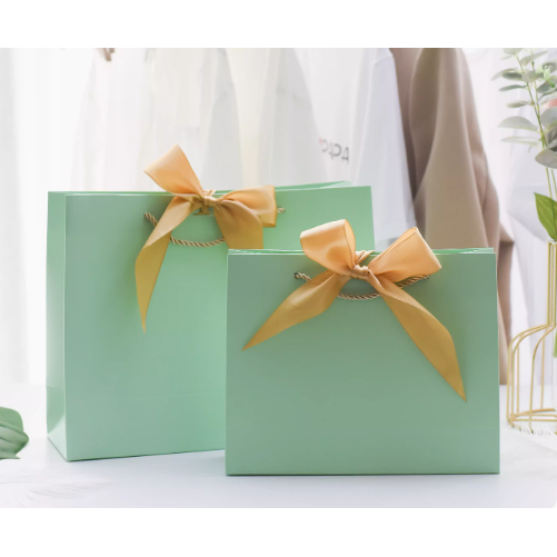 Square Gift Bag M - Light Green