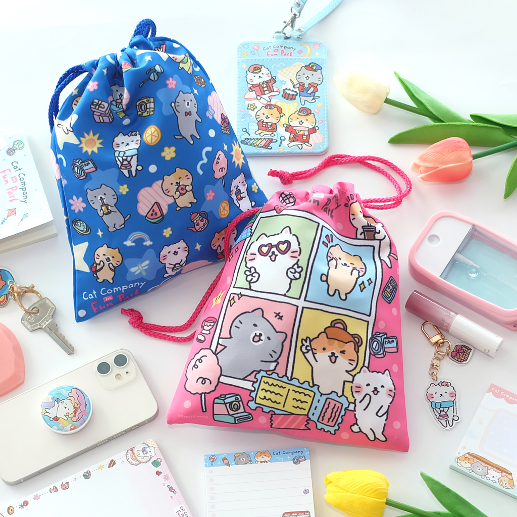 String Bag Cat Company Pink — PaperMarket