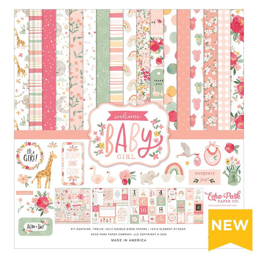 Echo Park Welcome Baby Girl Collection - 12 x 12 Collection Kit