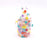 Gift Wrapping Ribbon Tulle - White With Colourful Polka Dots