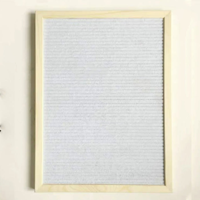 Letter Board - Rectangle - White with Light Wood Frame