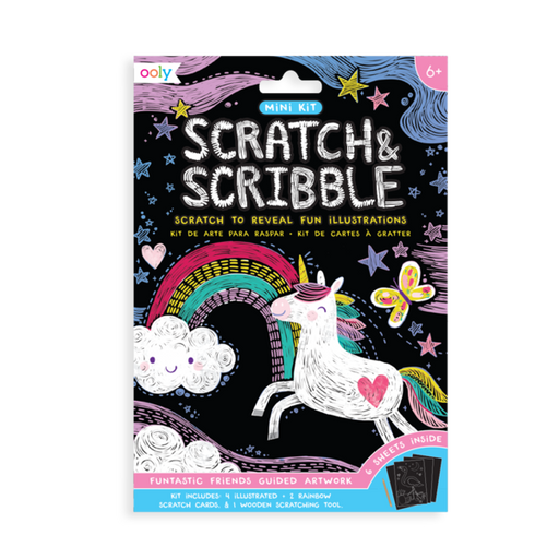 Ooly Funtastic Friends Scratch And Scribble Mini Scratch Art Kit