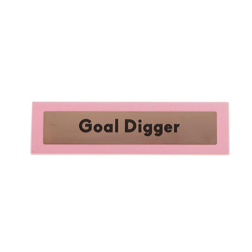 Wooden Desk Sign Pink - Goal Digger