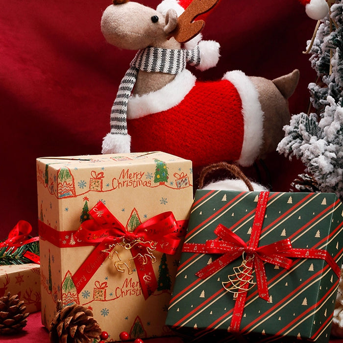 Gift Wrapping Paper Roll 5 Sheets - Christmas Stripes