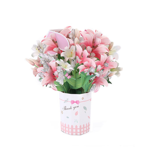 Greeting Card - 3D Thank You Lily Vase
