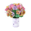 Greeting Card - 3D Best Wishes Assortment Flower Vase