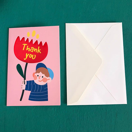 Greeting Card - Thank You Tulip - Boy