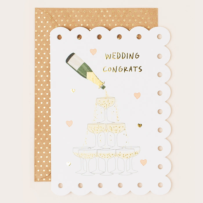 Greeting Card - Broderie Wedding Champagne