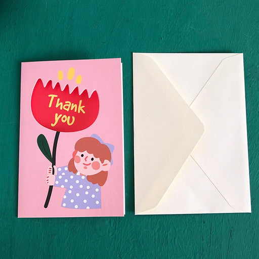 Greeting Card - Thank You Tulip - Girl
