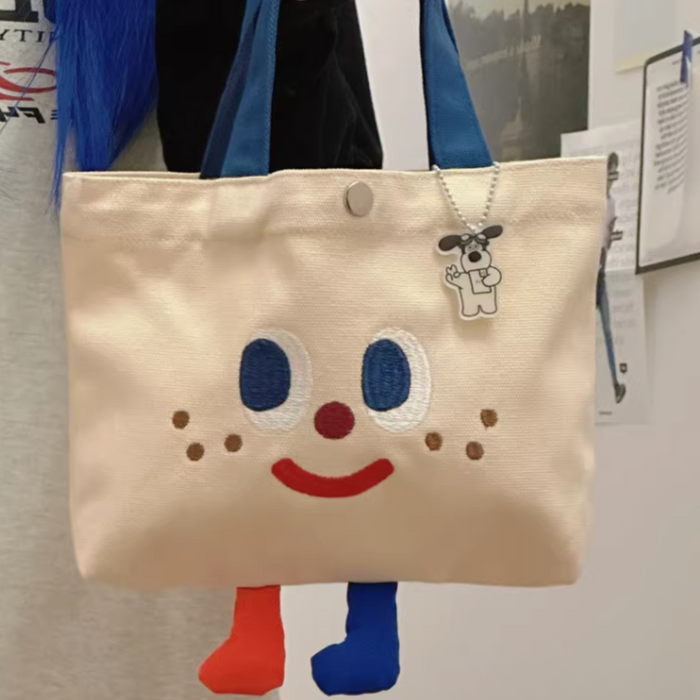 Tote Bag - Cream Smiley Face with Freckles