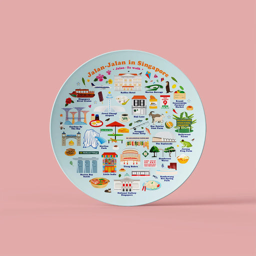 10inch Plate - Jalan (Blue)