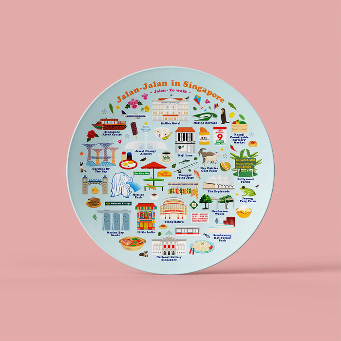 10inch Plate - Jalan (Blue)