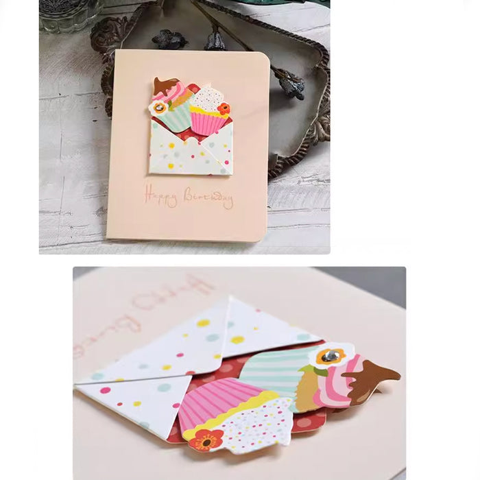 Mini Greeting Card - Happy Birthday - Cupcake