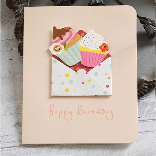 Mini Greeting Card - Happy Birthday - Cupcake