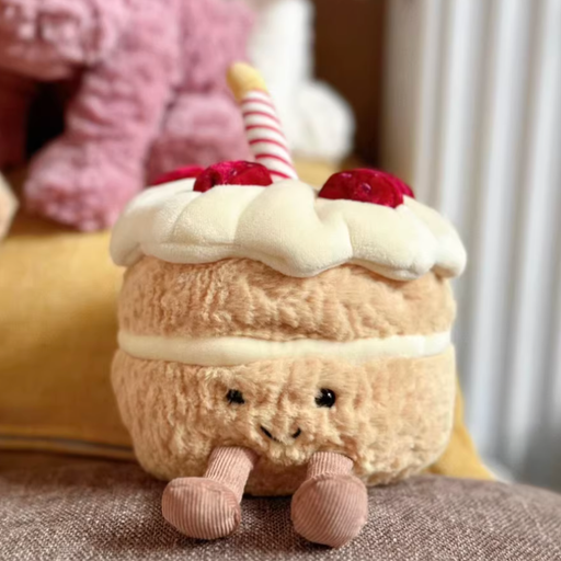 Plush Toy - Brown Cake with Candle