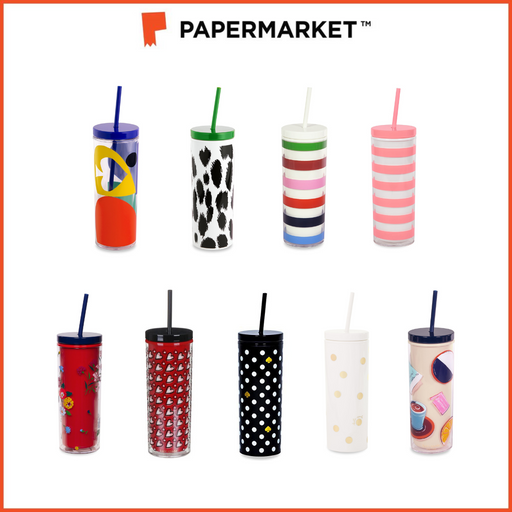 19th Anniversary Special - Kate Spade Acrylic Tumbler with Straw