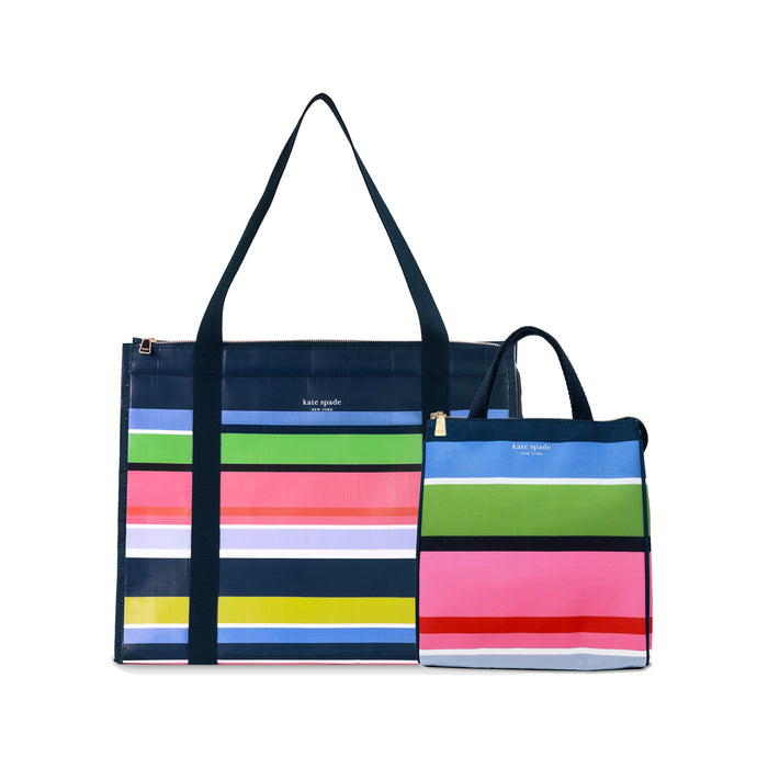 19th Anniversary Special - Kate Spade Sunny Day Stripe Market Tote & Lunch Bag