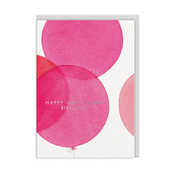 Greeting Card - Pink Balloons Birthday  (12385)