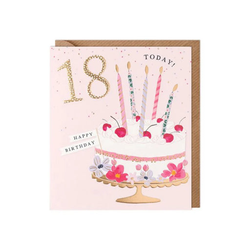Greeting Card - Paperlink Age 18 Birthday Pink
