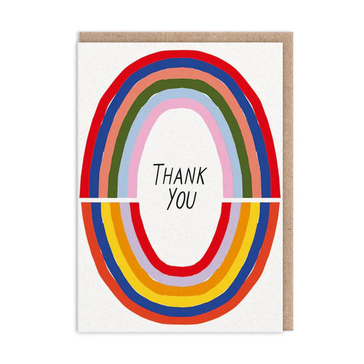 Greeting Card - Thank You Double Rainbow