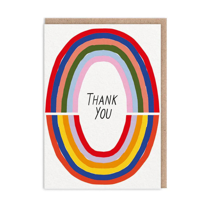 Greeting Card - Thank You Double Rainbow