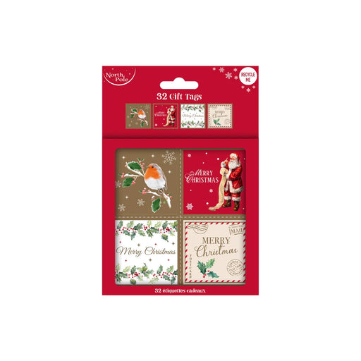 Ew - 32Pc Traditional Gift Tags (FSC)
