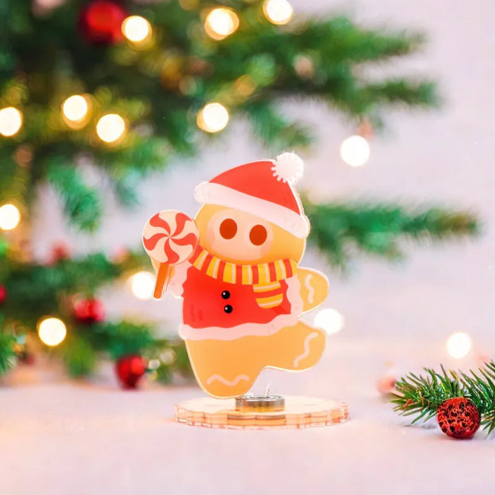 Christmas Magnetic Spinning Acrylic Standee - Dress-Up Gingerbread man