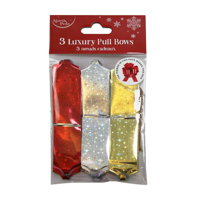 Christmas Pull Bows (Pack of 3)