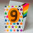 Greeting Card - Hoopla Age 9 Birthday Neon Stars