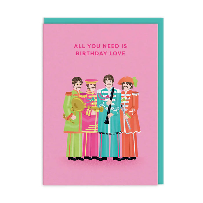 Greeting Card - The Beatles All You Need Is Birthday Love