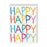 Greeting Card - Happy Birthday Rainbow Text (12381)