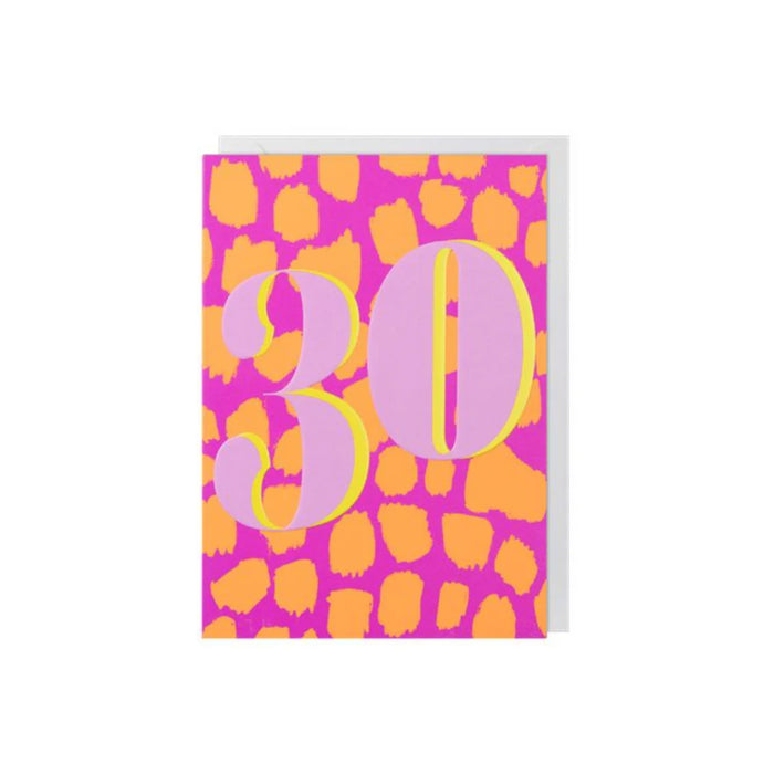 Greeting Card - Meraki Age 30 Birthday Neon