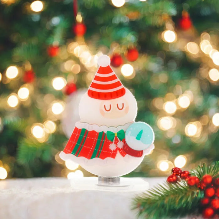Christmas Magnetic Spinning Acrylic Standee - Dress-Up Snowman