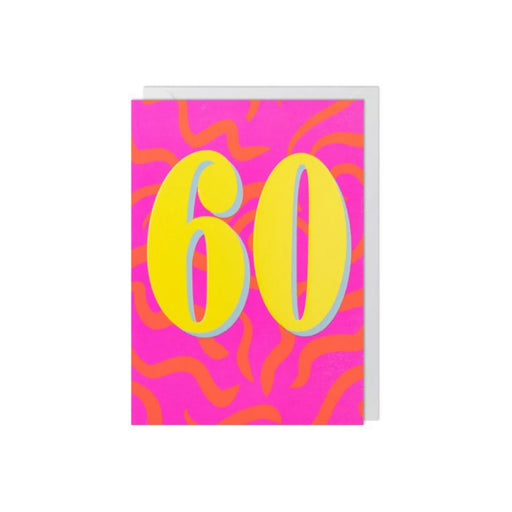 Greeting Card - Meraki Age 60 Birthday Neon