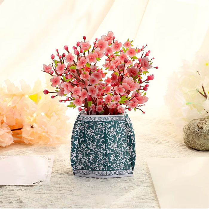 Greeting Card - 3D Blue and White Porcelain Vase