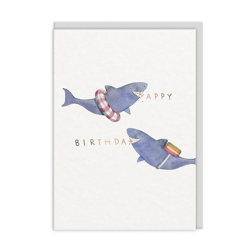 Greeting Card - Happy Birthday Sharks  (12382)
