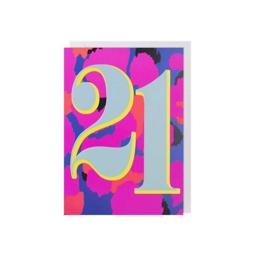 Greeting Card - Meraki Age 21 Birthday Neon