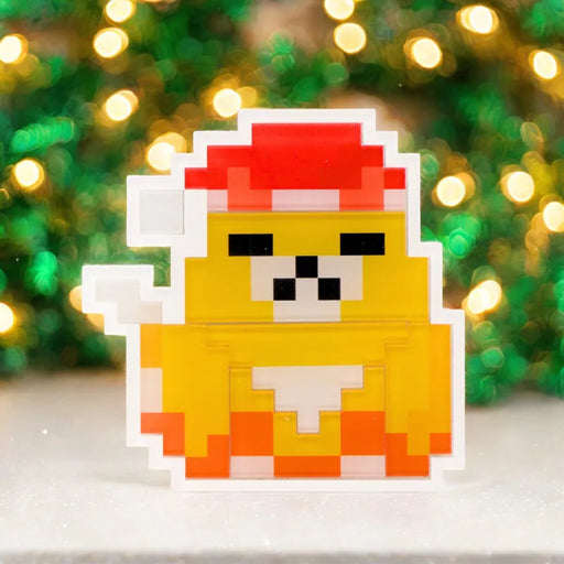Christmas Pixel Art Magnet - Christmas Cat