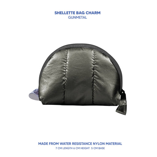 Shellette Bag Charm - Gunmetal
