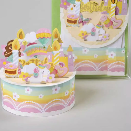 3D Greeting Card - Unicorn Cake