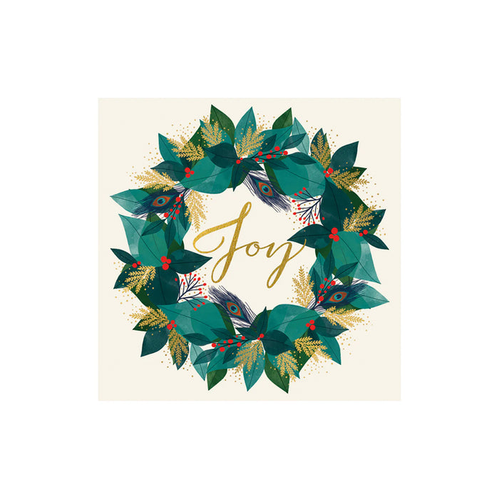 Greeting Card (Pack of 6) - Peacock Wreath Charity Pack